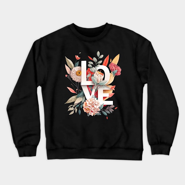 Love with Flowers 01 Crewneck Sweatshirt by i2studio